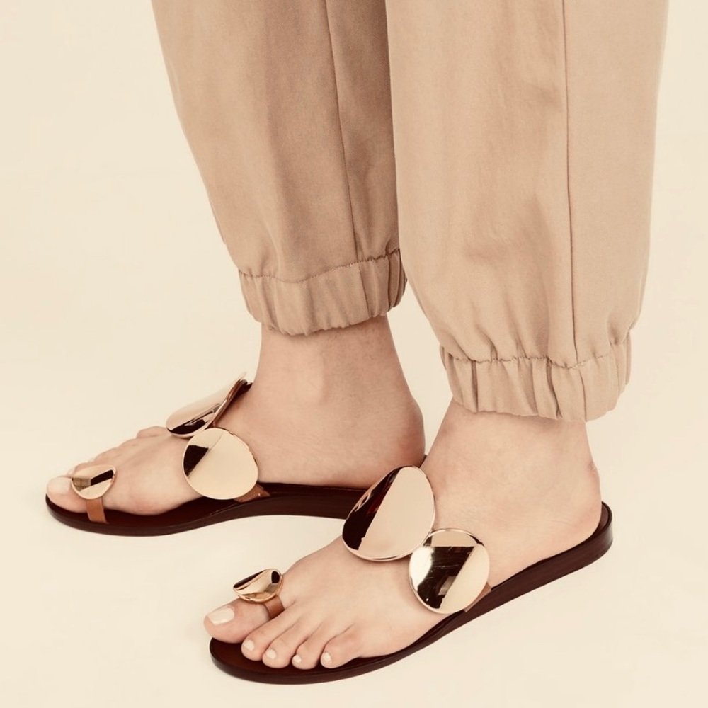 Tory Burch / Patos Multi Disk / Sandals / Gray and Black / Size 7 - Picture 4 of 12